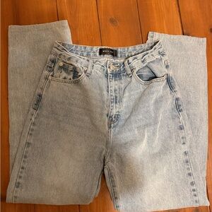 Light Blue White Fox Denim Jeans